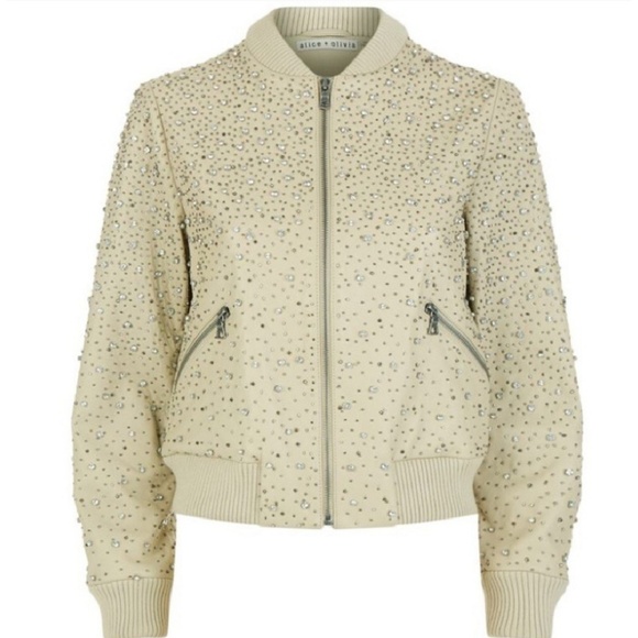 🦄NWT🦄 Alice + Olivia Demia Leather Jacket - Picture 4 of 6